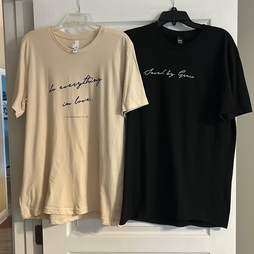 Pair of Inspirational t-shirts